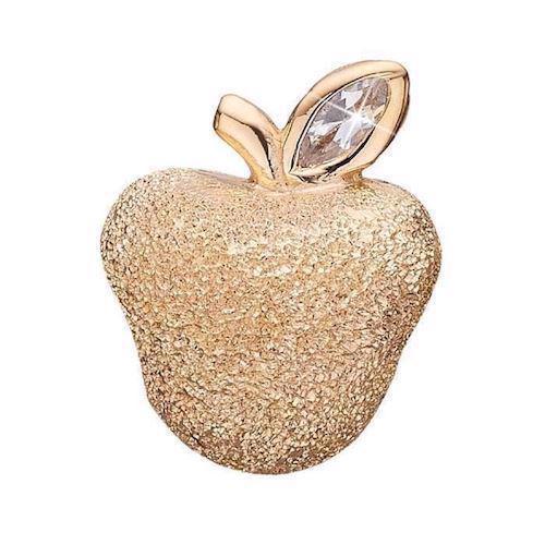 Image of Sparkling Apple forgyldt Collect læderarmbånds charm smykke fra Christina Collect